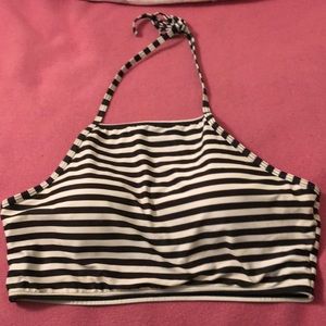 Cupshe Black and White Halter Bikini top